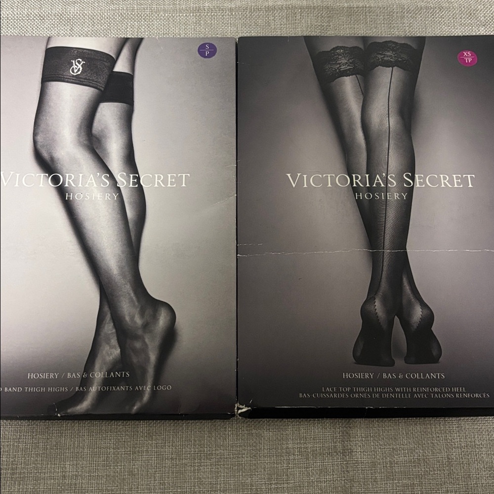 Victoria's Secret Black Hosiery Set of two sizes XS